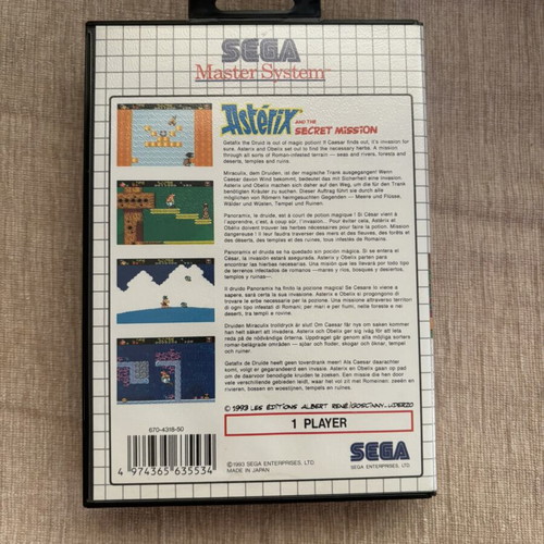 Asterix and the Secret Mission SEGA Master System παιχνίδι, πλήρες