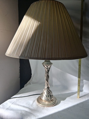 Art Nouveau table lamp like new, 60cm×45cm with pleated shade