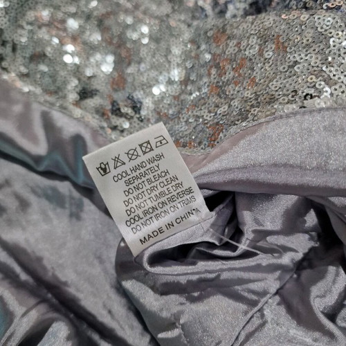 Chi Chi London maxi sequin dress like new, grey, size M