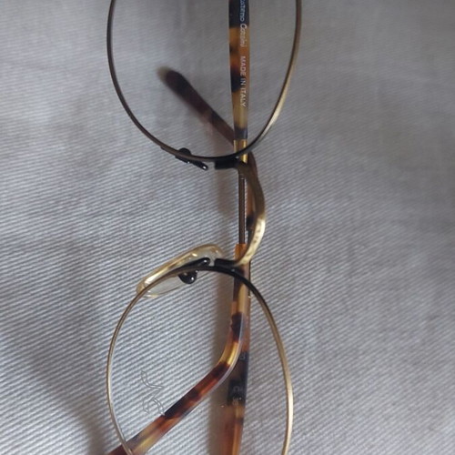 Vintage Nazareno Corsini eyeglass frame like new, brown and gold