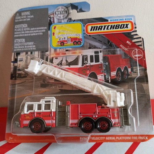 Matchbox Pierce Velocity Aerial Platform fire truck new