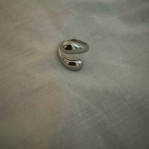 Steel ring new, silver modern design
