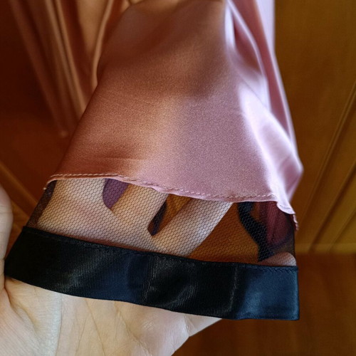 Evening dress with satin and synthetic lace like new, small/medium