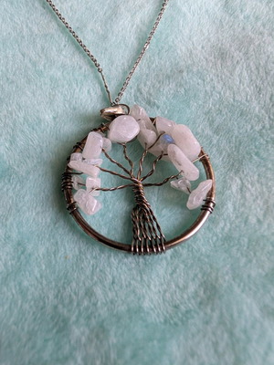 Necklace pendant like new with natural stones