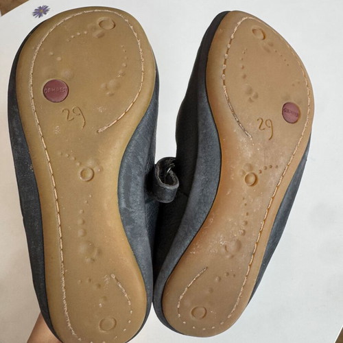 Camper Twins Black Leather Ballerinas Size 29 Used