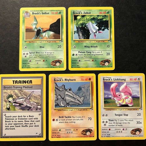 Brock’s Pokémon card set, pack of 5