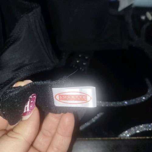 Women's black bra size 70C like new with Lucette lingerie gift
