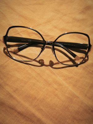 DKNY optical sunglasses frame like new, brown and silver