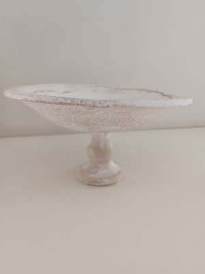 Decorative shabby chic pedestal plate