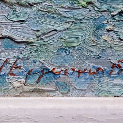 Artwork acrylic seascape by Manolis Emmanouilidis used