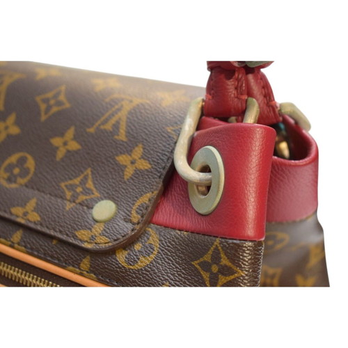 Louis Vuitton Olympe shoulder bag used, Monogram canvas and Aurore leather