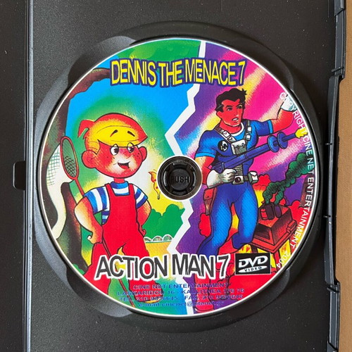 Children's DVD like new with 2 stories Action Man & Dennis the Menace dubbed