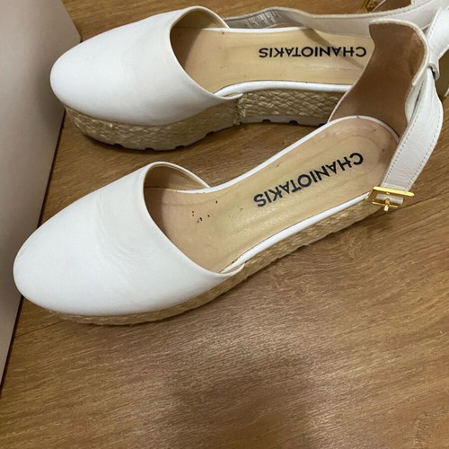 Chaniotakis espadrilles like new, white, size 37