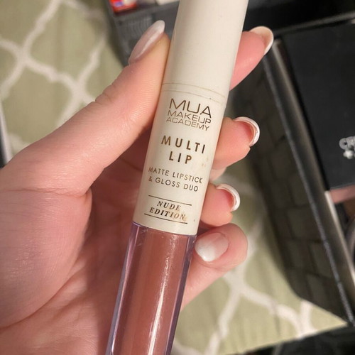 MUA Lipstick & Gloss Duo Nude Edition like new, brown nude