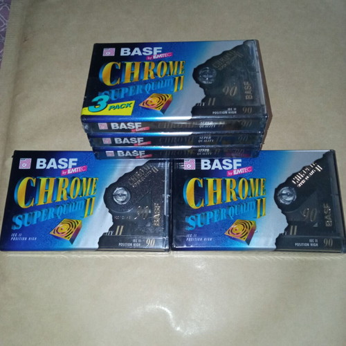 BASF Chrome Super Quality II 90 audio cassette pack of 5