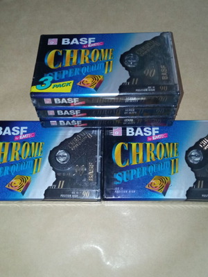 BASF Chrome Super Quality II 90 audio cassette pack of 5
