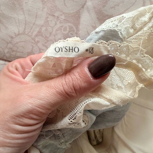 Oysho bodysuit like new, gray and beige, size S