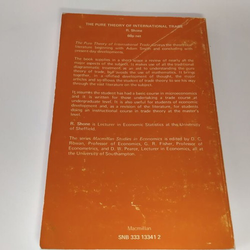 Macmillan Studies in Economics The Pure Theory of International Trade used