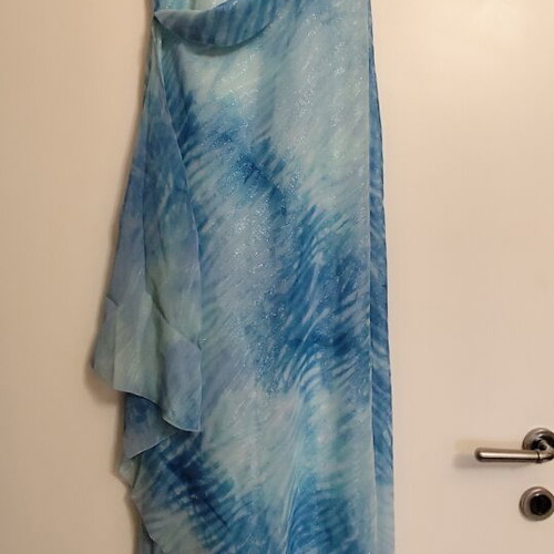 Maxi muslin dress Smaili’s Creations tie-dye blue turquoise like new