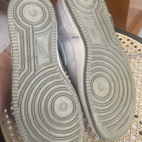 Nike Airforce 1 sneakers, silver, size 41