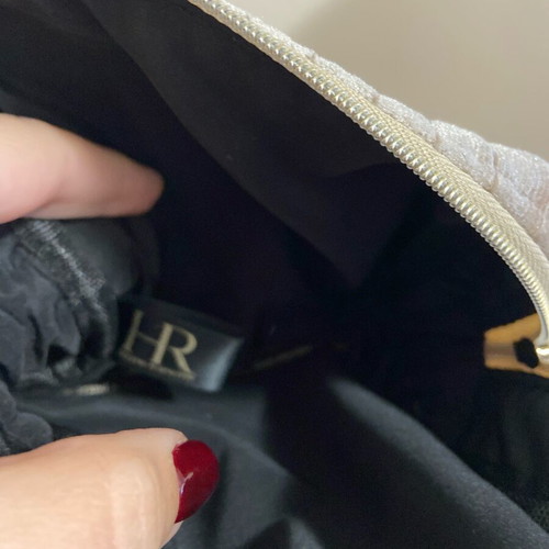 Helena Rubinstein velvet toiletry bag new, beige and silver