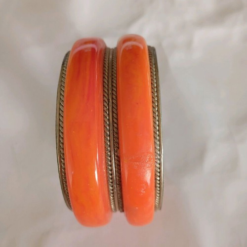 Bracelet from Tunisia, orange color