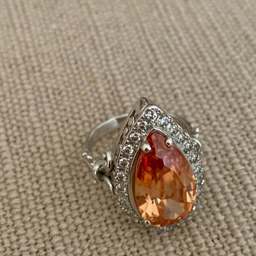 Silver 925 ring with cubic zirconia new