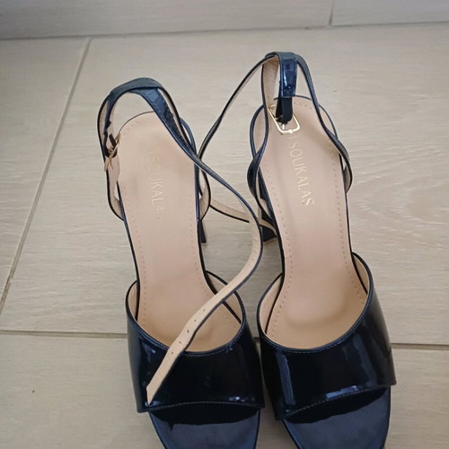 Tsoukalas shoes blue sandals like new, size 38