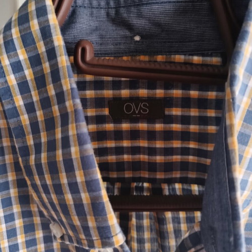 Ovs checkered shirt size S like new, blue and yellow