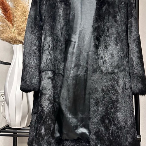 Anna Riska fur black from authentic rabbit fur like new, size S