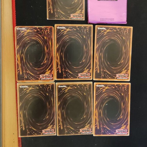 Yu Gi Oh cards used, pack of 7 with genuine case