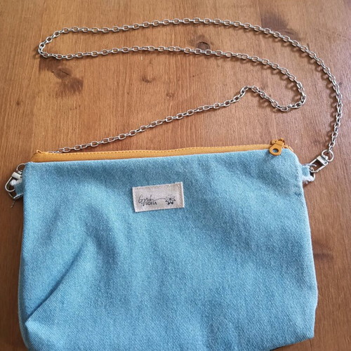 Handmade shoulder bag new, hand-painted, pink and turquoise