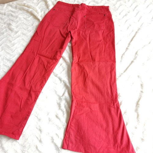 Modern women's red Charleston pants like new, cotton, size XL 42 14