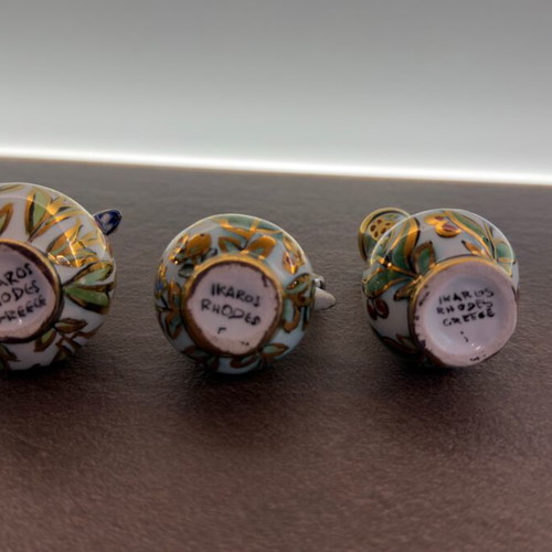 Ikaros Rhodes miniatures set like new, 3 pieces