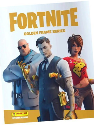 Panini Fortnite Golden Frame Series πλήρες σετ αυτοκόλλητων και άλμπουμ καινούργιο