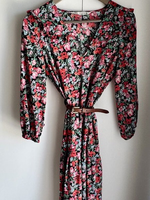 Floral dress Zara size S like new, multicolor