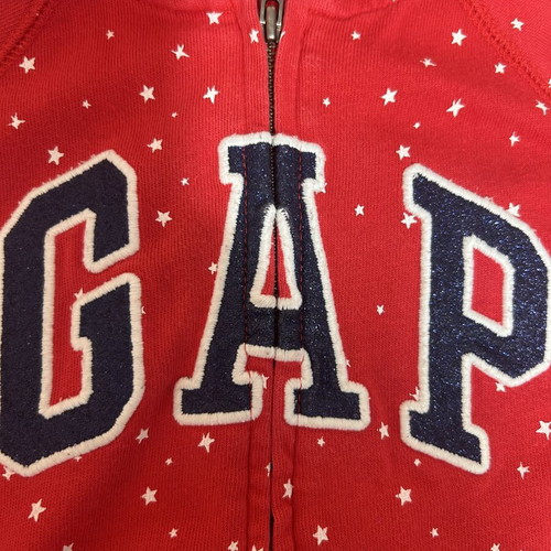 Gap cardigan used, red with white stars, size 4 years