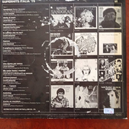 Super Hits Italia '79 vinyl record, used, excellent condition