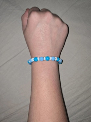 Blue and light blue handmade bracelet, unisex