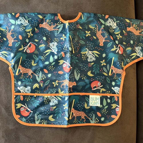 Bumkins Sleeved Bib Jungle New for 6-24 Months