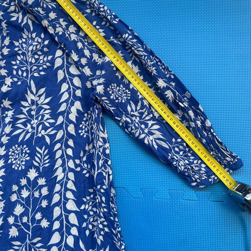 H&M Blue and White Floral Kaftan Dress Size XL like new