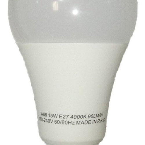 Set of 6 LED Bulbs A65 15W E27 4000K Cool White – 1300lm A+ Energy Saving!