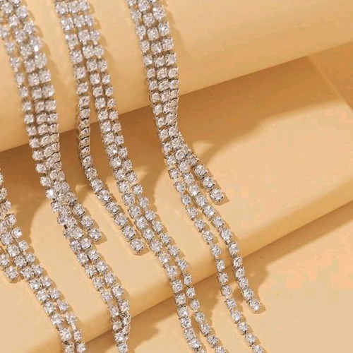 Earrings with rhinestones new