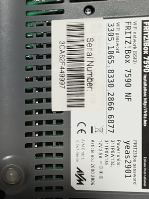 Fritz box 7590 ελαφρώς μεταχειρισμένο με όλα τα παρελκόμενα