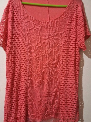 Pink elastic blouse new, size XL