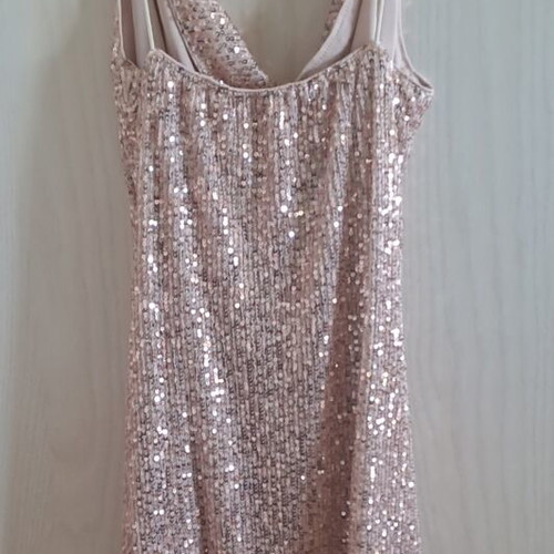 Mini dress with sequins like new, gold and silver, size S