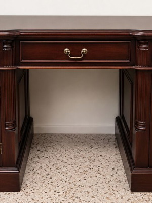 Classic executive desk with dark wood finish