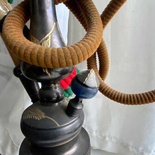 Handmade hookah used, height 70 centimeters