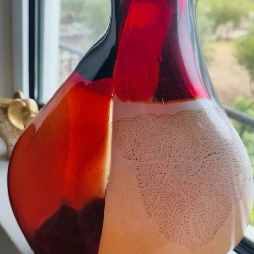 Mdina vase handmade from lava like new