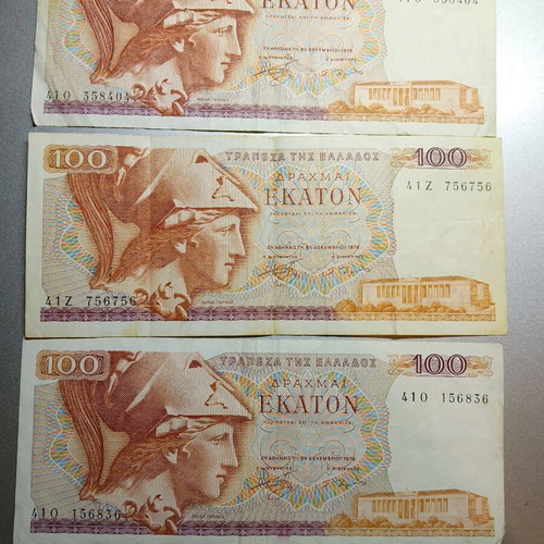 Banknotes used, various currencies